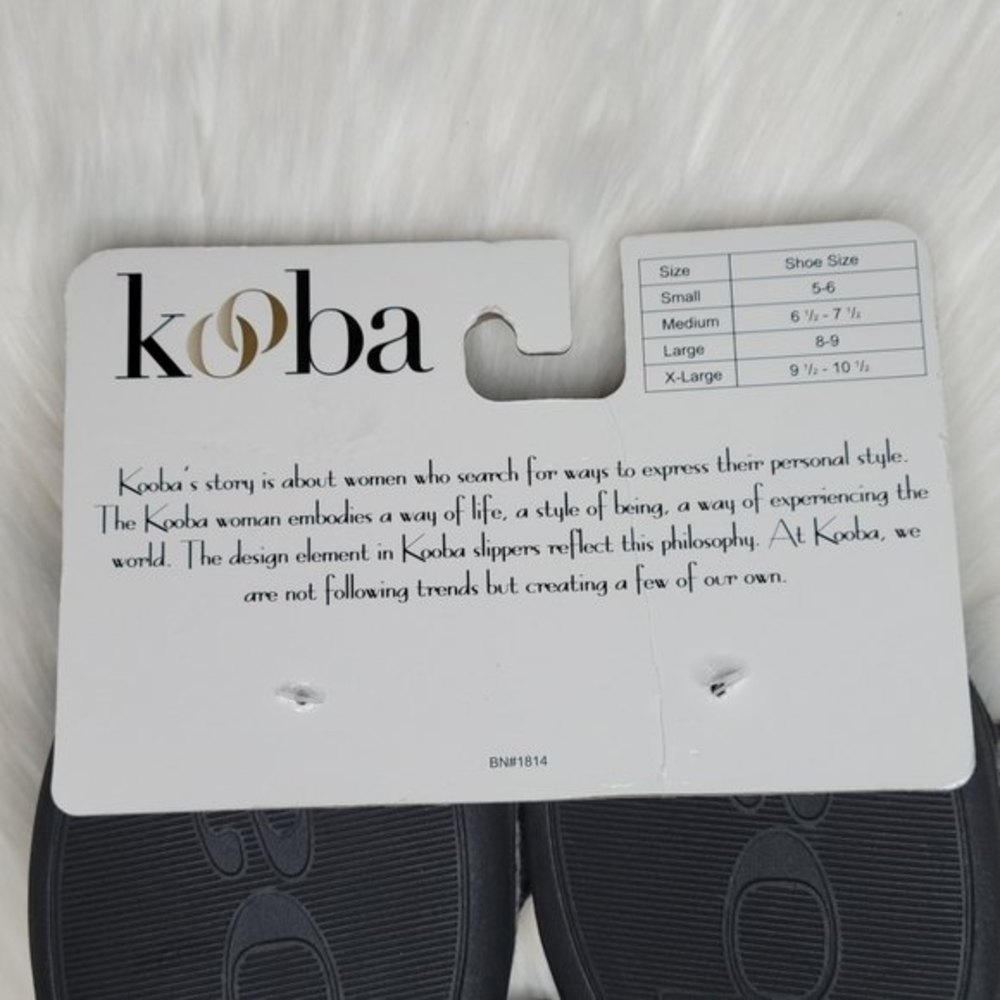 Kooba Leopard Open Toe Scuff Memory Foam Slippers Womens XL (9.5-10.5) NEW - Picture 6 of 8